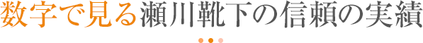数字で見る瀬川靴下の信頼の実績